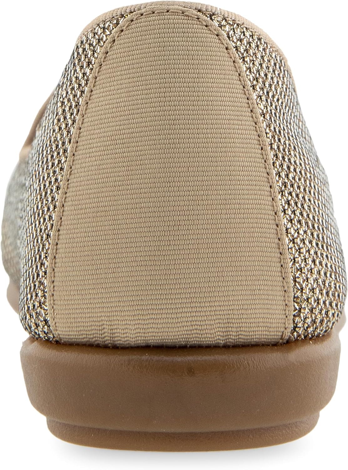 Aerosoles Women’s Betunia Slip-On Loafer with Memory Foam Footbed(Soft Gold Fabric)