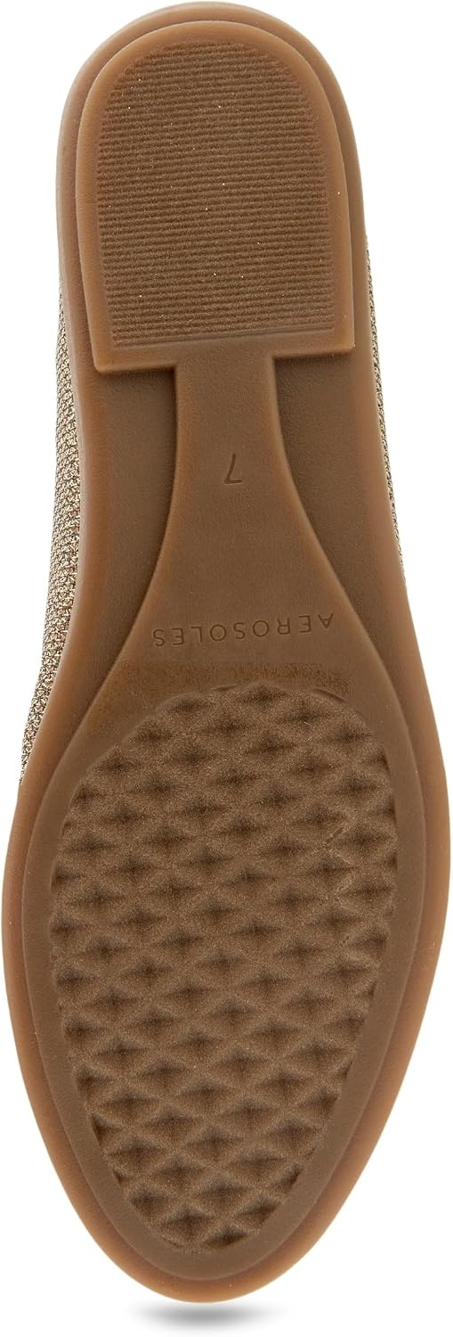 Aerosoles Women’s Betunia Slip-On Loafer with Memory Foam Footbed(Soft Gold Fabric)