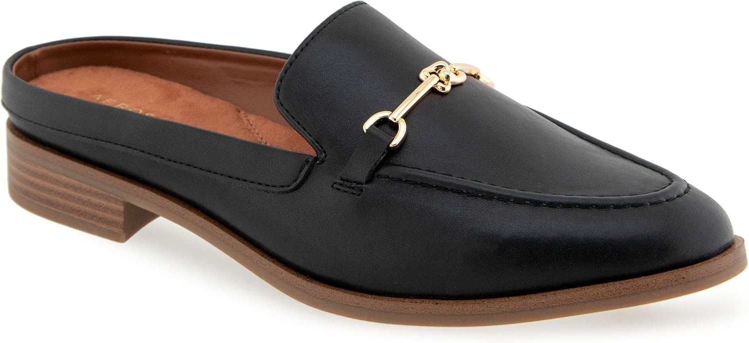 Aerosoles Women’s Erik(Black Faux Leather)