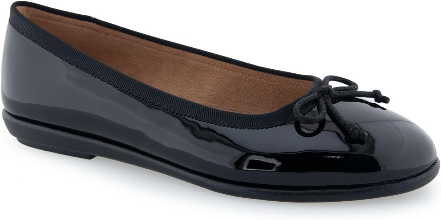 Aerosoles Women’s Homebet Flats(Blk Pat Pu)
