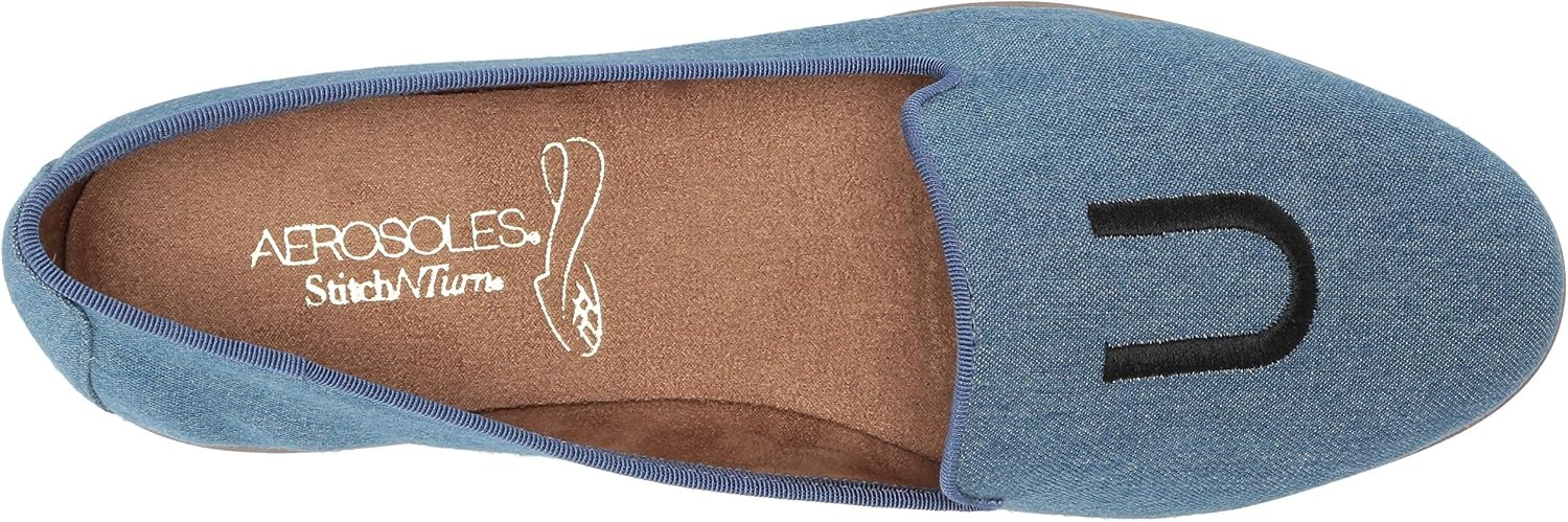 Aerosoles Women’s Betunia Slip-On Loafer with Memory Foam Footbed(Denim Fabric)