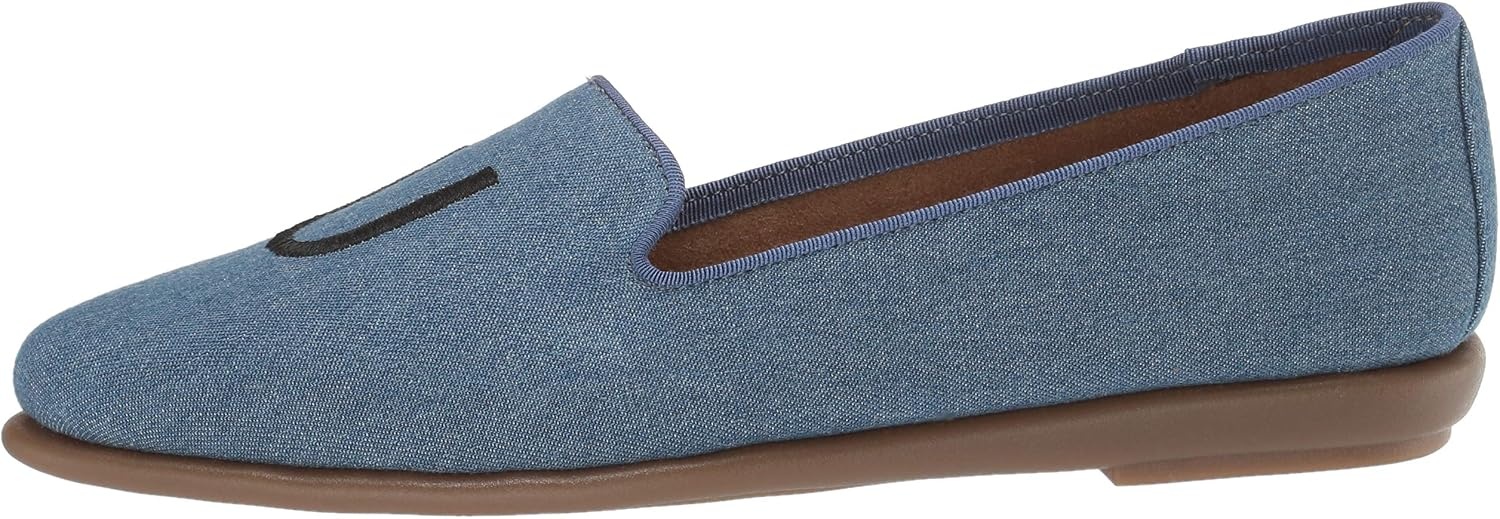 Aerosoles Women’s Betunia Slip-On Loafer with Memory Foam Footbed(Denim Fabric)