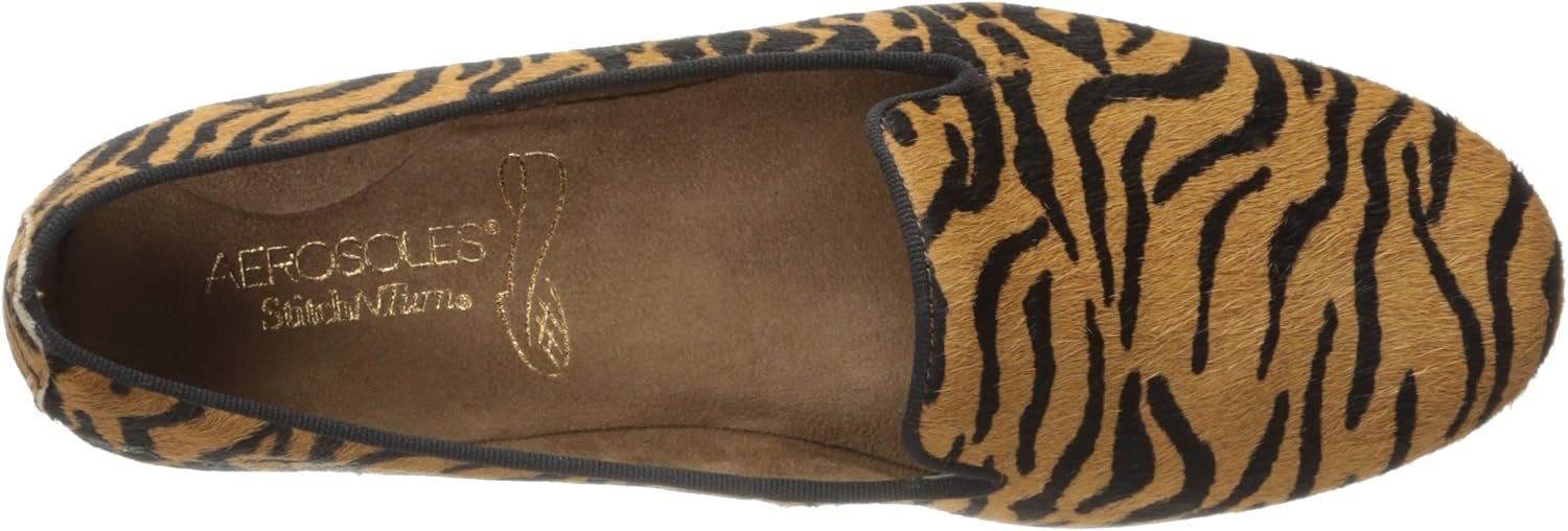 Aerosoles Women’s Betunia Slip-On Loafer with Memory Foam Footbed(Tiger Tan)