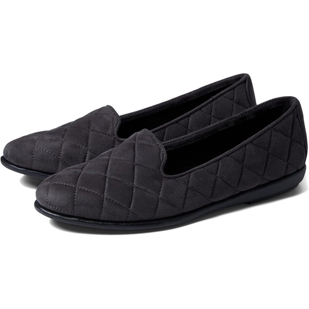 Aerosoles Women’s Betunia Slip-On Loafer with Memory Foam Footbed(Thunder Grey Faux Suede)