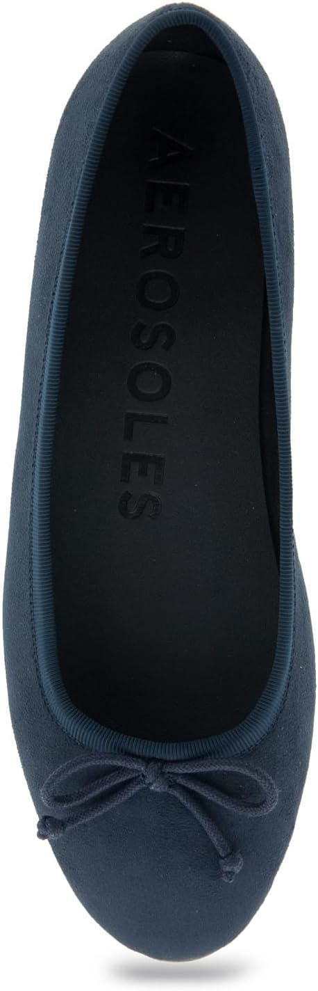 Aerosoles Women’s Homebet Flats(Navy Faux Suede)