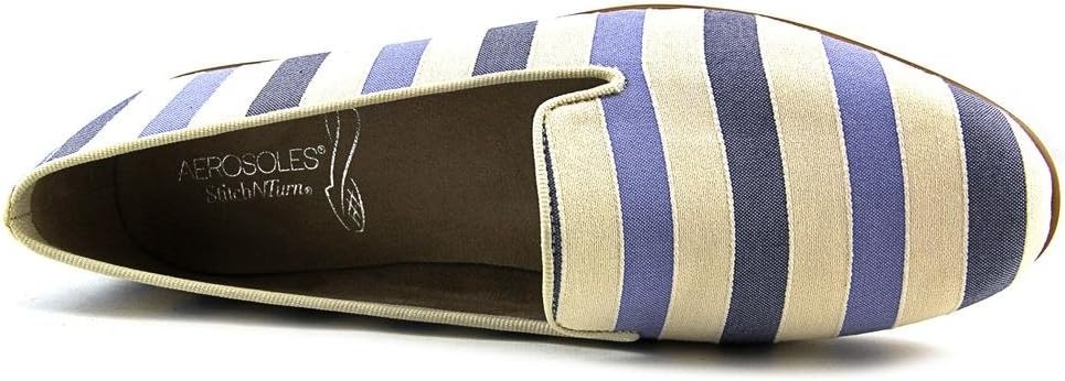 Aerosoles Women’s Betunia Slip-On Loafer with Memory Foam Footbed(Mid Blue Combo)