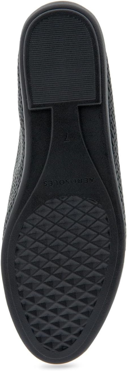 Aerosoles Women’s Betunia Slip-On Loafer with Memory Foam Footbed(Black Woven)