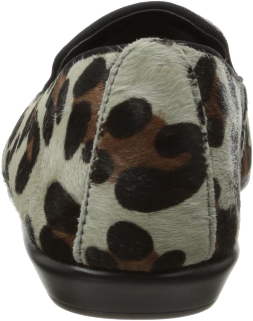 Aerosoles Women’s Betunia Slip-On Loafer with Memory Foam Footbed(Leopard Black/Grey)