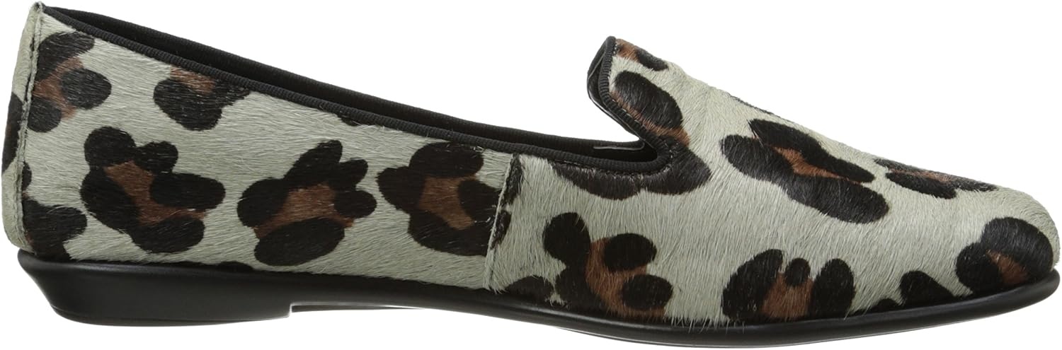 Aerosoles Women’s Betunia Slip-On Loafer with Memory Foam Footbed(Leopard Black/Grey)