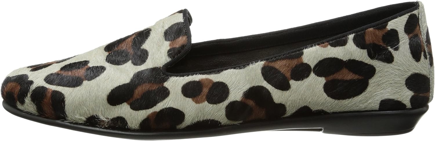 Aerosoles Women’s Betunia Slip-On Loafer with Memory Foam Footbed(Leopard Black/Grey)