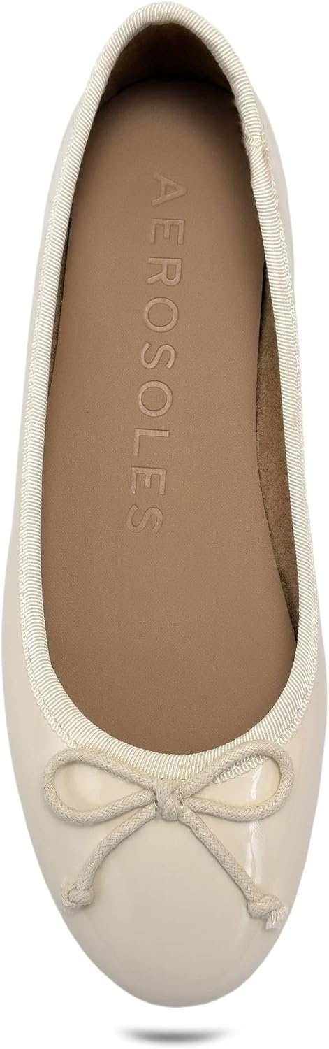 Aerosoles Women’s Homebet Flats(Eggnog Patent)