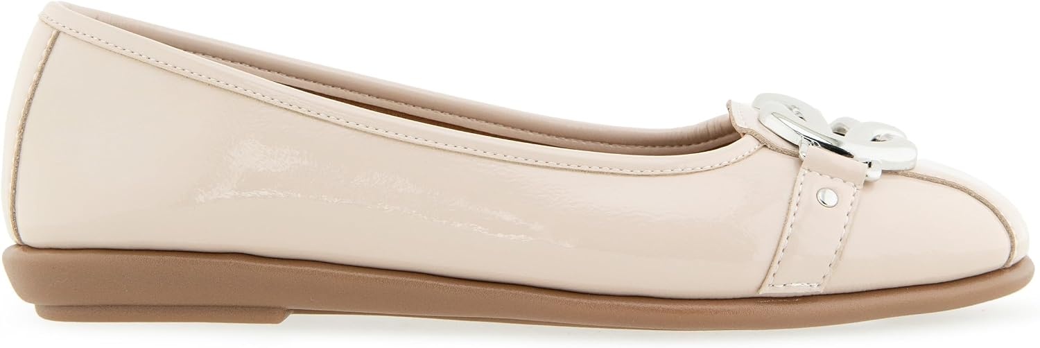 Aerosoles Women’s Big Bet Flats(Stone Crinkle Patent Pu)