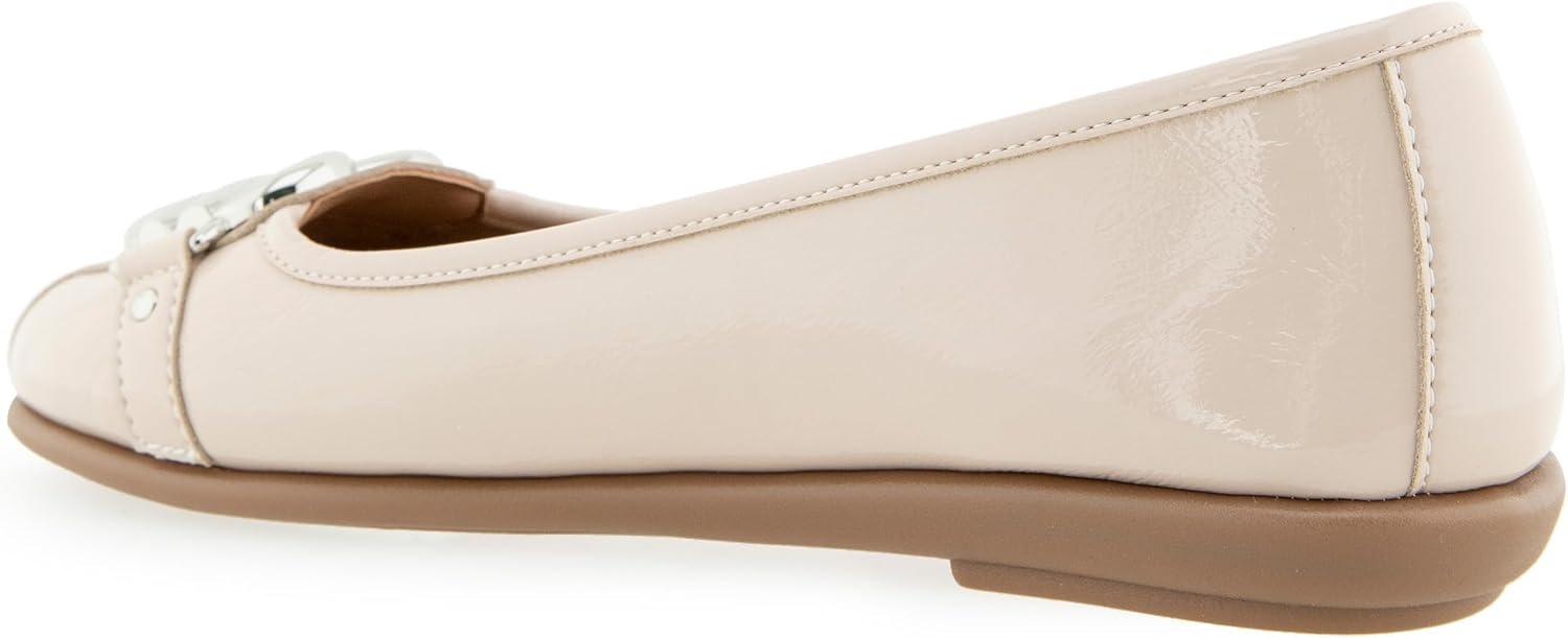 Aerosoles Women’s Big Bet Flats(Stone Crinkle Patent Pu)