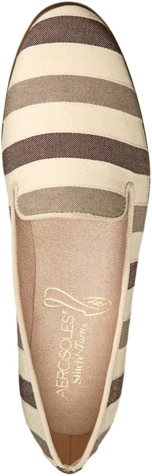 Aerosoles Women’s Betunia Slip-On Loafer with Memory Foam Footbed(Light Brown Combo)