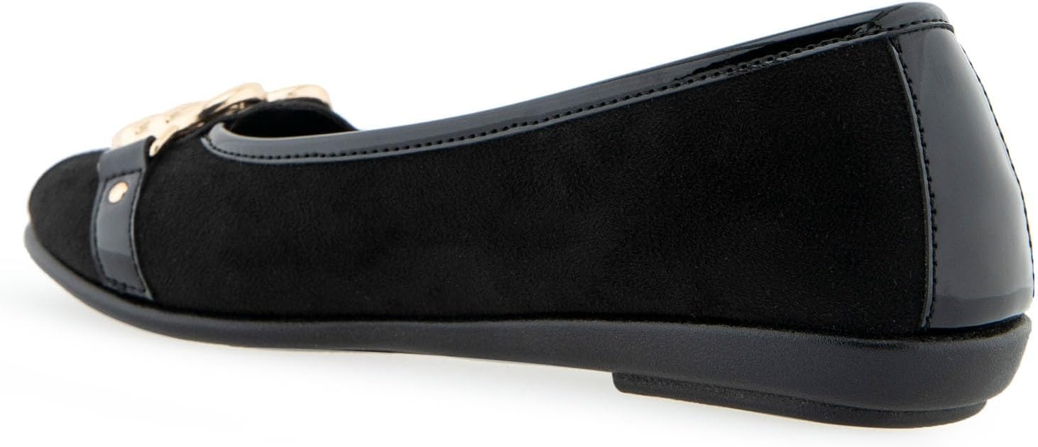 Aerosoles Women’s Big Bet Flats(Black Faux Suede)