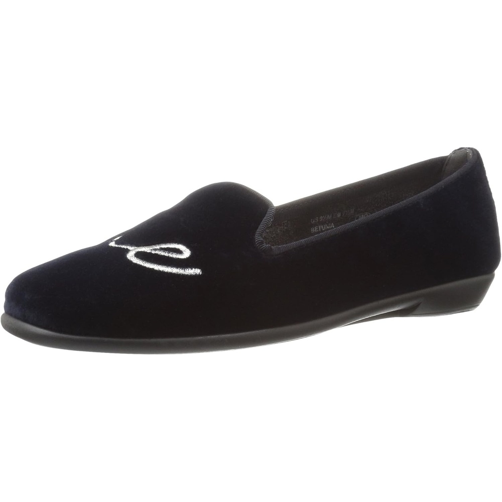 Aerosoles Women’s Betunia Slip-On Loafer with Memory Foam Footbed(Blue Velvet Love)