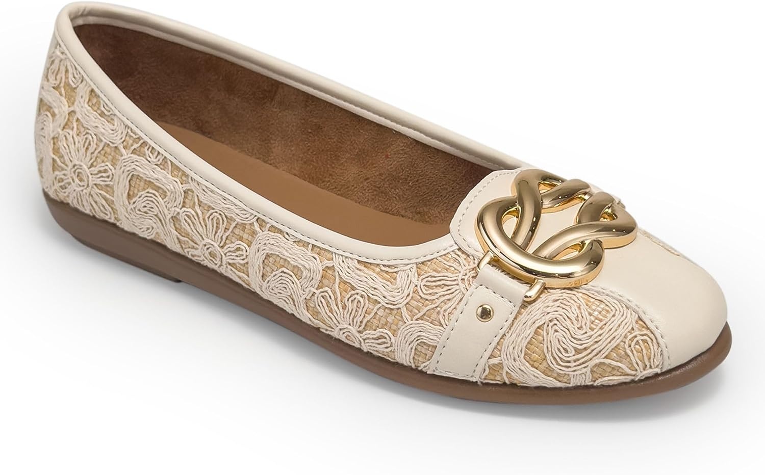 Aerosoles Women’s Big Bet Flats(Natural/Eggnog)