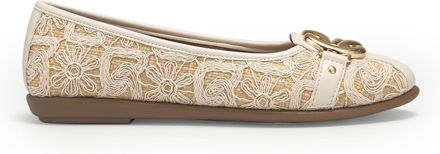 Aerosoles Women’s Big Bet Flats(Natural/Eggnog)