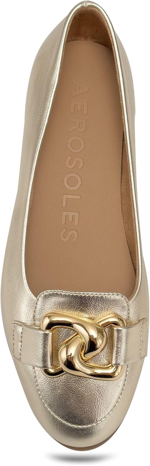 Aerosoles Women’s Bell(Soft Gold Faux Leather)