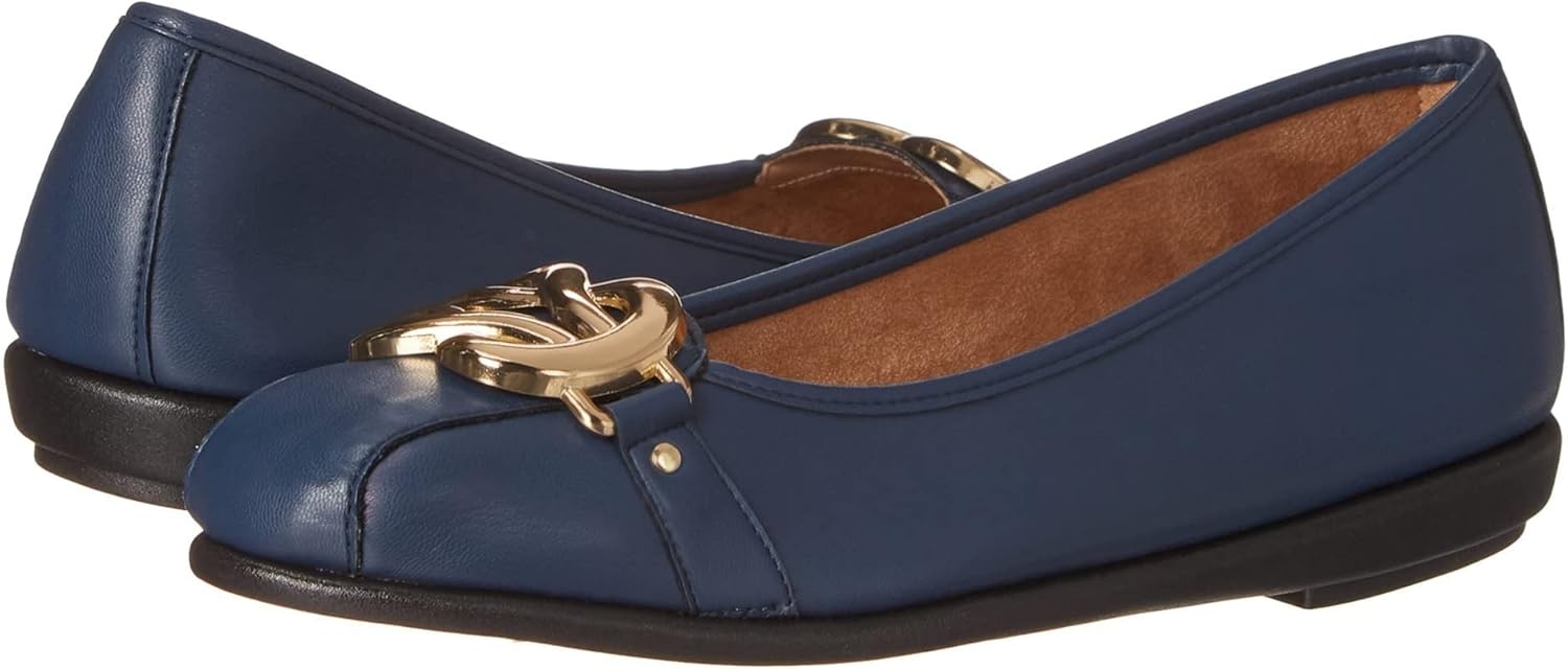 Aerosoles Women’s Big Bet Flats(Navy Pu)