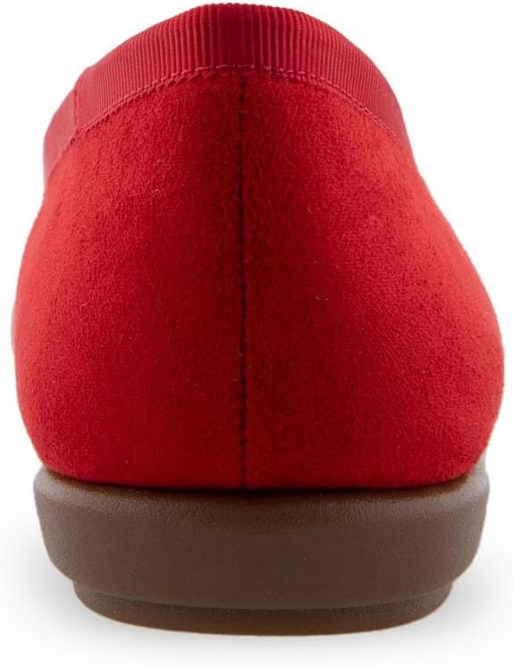 Aerosoles Women’s Homebet Flats(Racing Red Faux Suede)