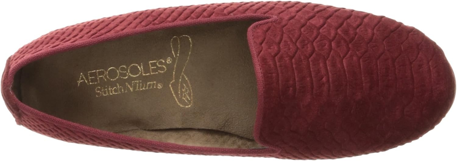 Aerosoles Women’s Betunia Slip-On Loafer with Memory Foam Footbed(Red Snake)