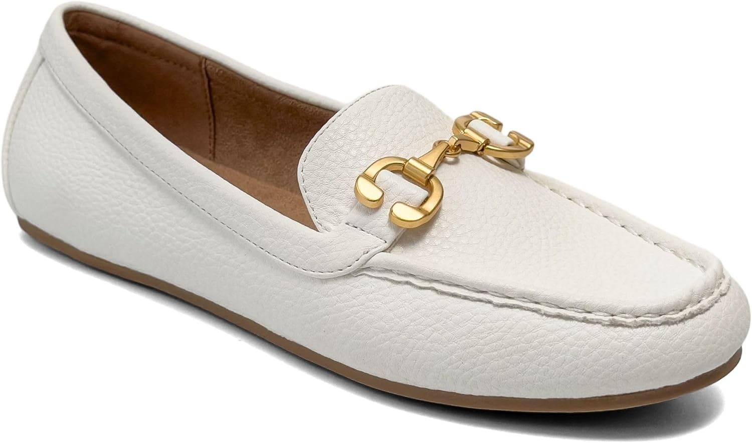 Aerosoles Women’s Dallas(White Pebbled Faux Leather)