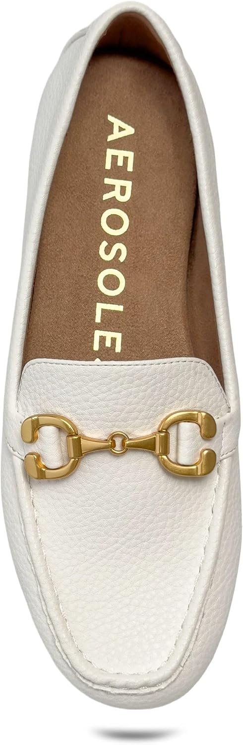 Aerosoles Women’s Dallas(White Pebbled Faux Leather)
