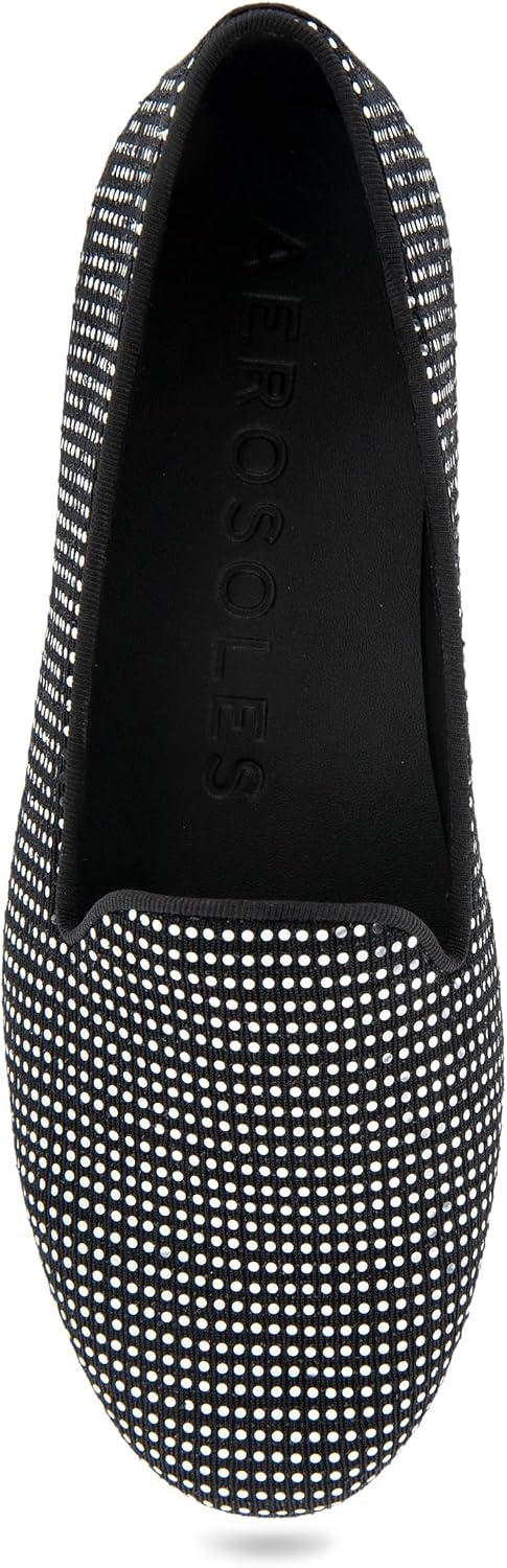 Aerosoles Women’s Betunia Slip-On Loafer with Memory Foam Footbed(Silver/Black)