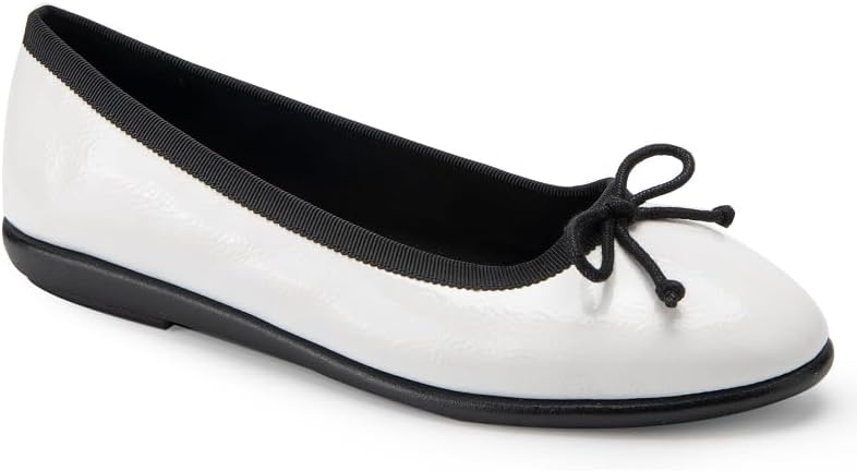 Aerosoles Women’s Homebet Flats(White Patent Pu)