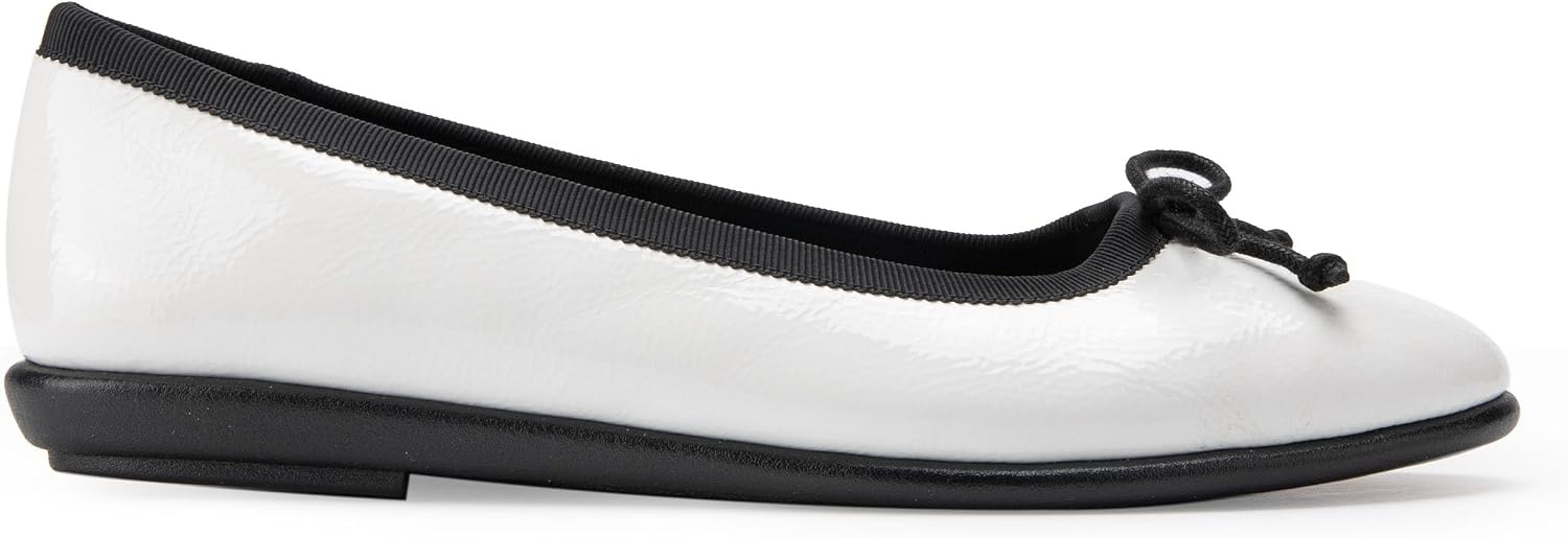 Aerosoles Women’s Homebet Flats(White Patent Pu)