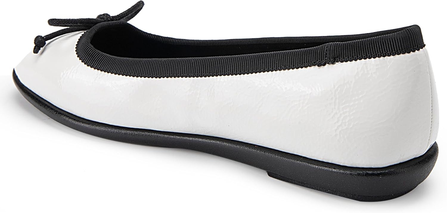 Aerosoles Women’s Homebet Flats(White Patent Pu)
