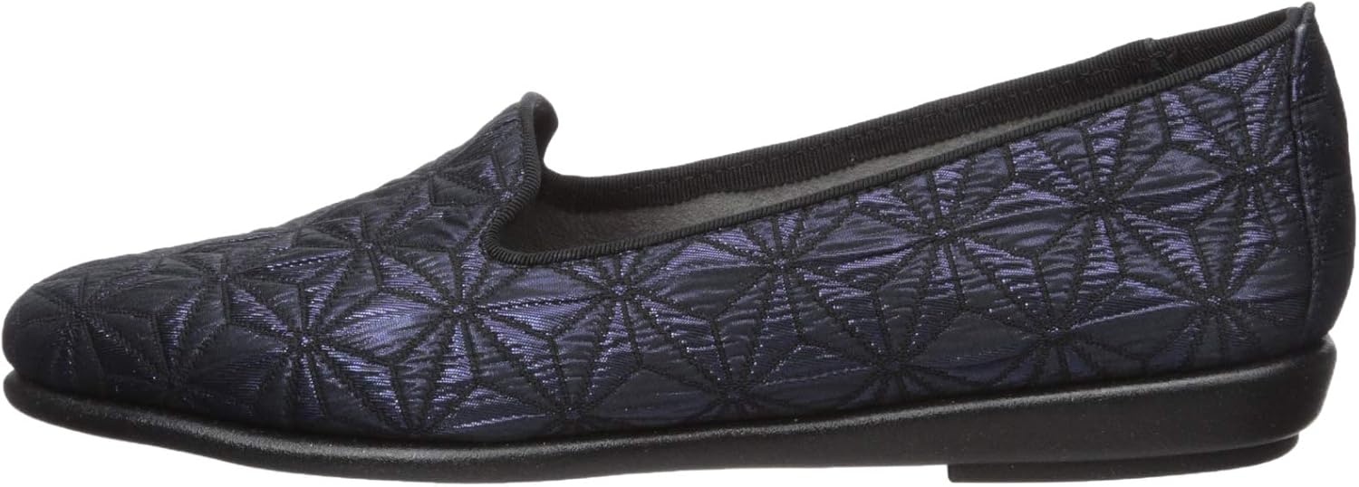 Aerosoles Women’s Betunia Slip-On Loafer with Memory Foam Footbed(Dark Blue Combo)