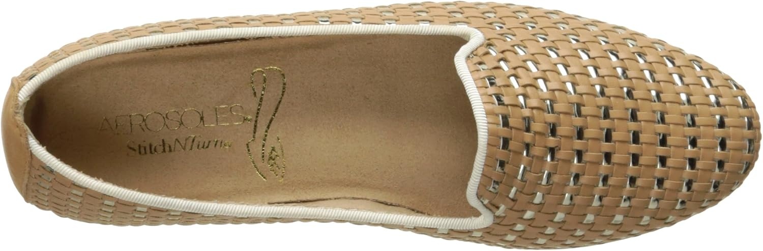 Aerosoles Women’s Betunia Slip-On Loafer with Memory Foam Footbed(Tan)