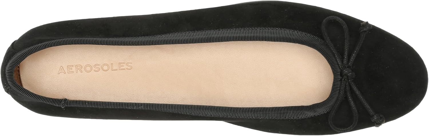 Aerosoles Women’s Homebet Flats(Black Pu Suede)