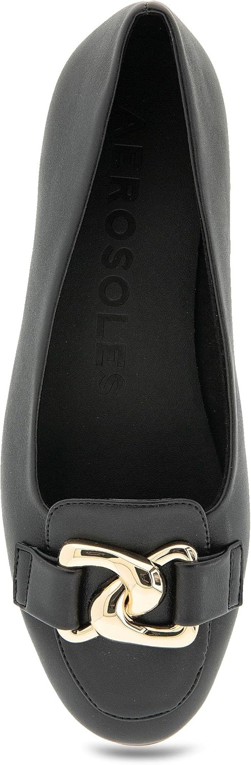 Aerosoles Women’s Bell(Black Faux Leather)