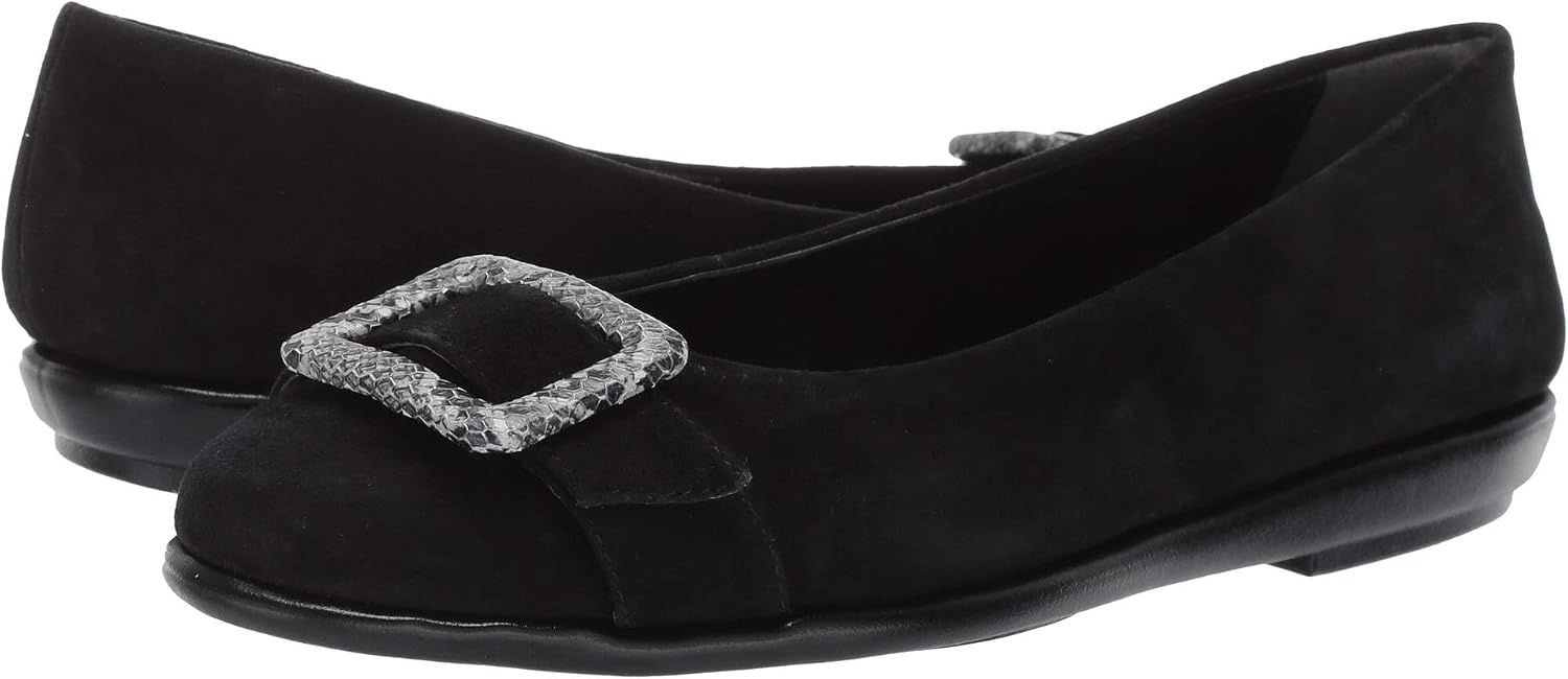 Aerosoles Women’s Big Bet Flats(Black Snake)