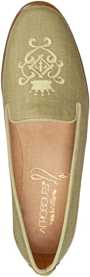 Aerosoles Women’s Betunia Slip-On Loafer with Memory Foam Footbed(Green Fabric)