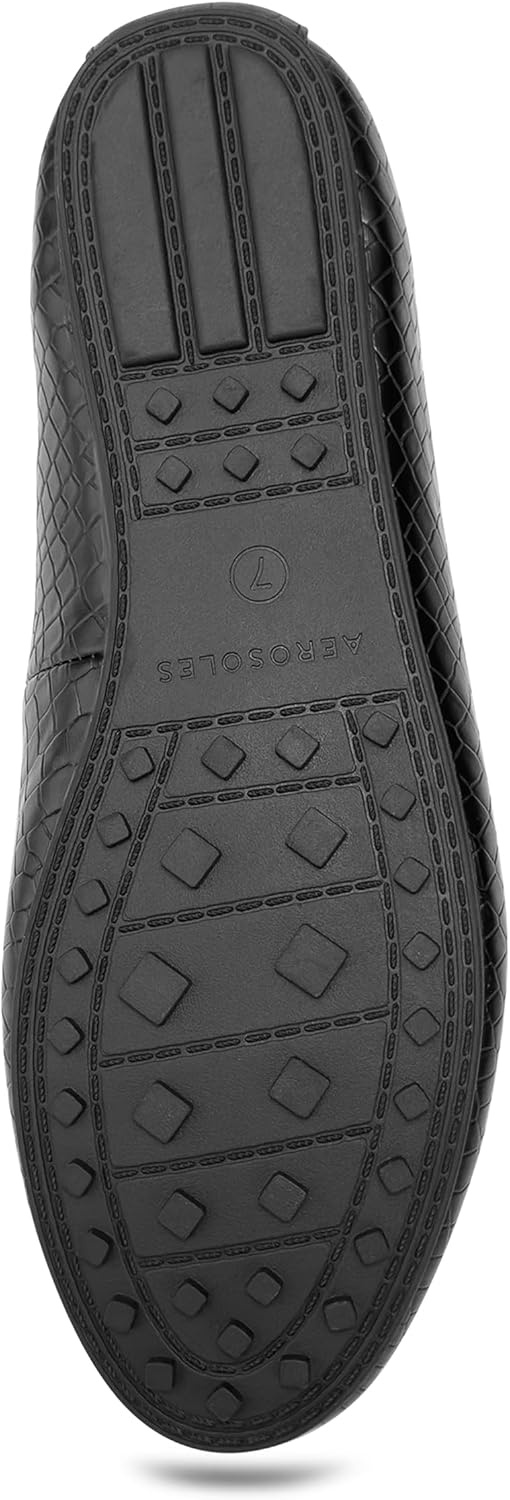 Aerosoles Women’s Day Drive(Black Mini Embossed Croc Faux Leather)
