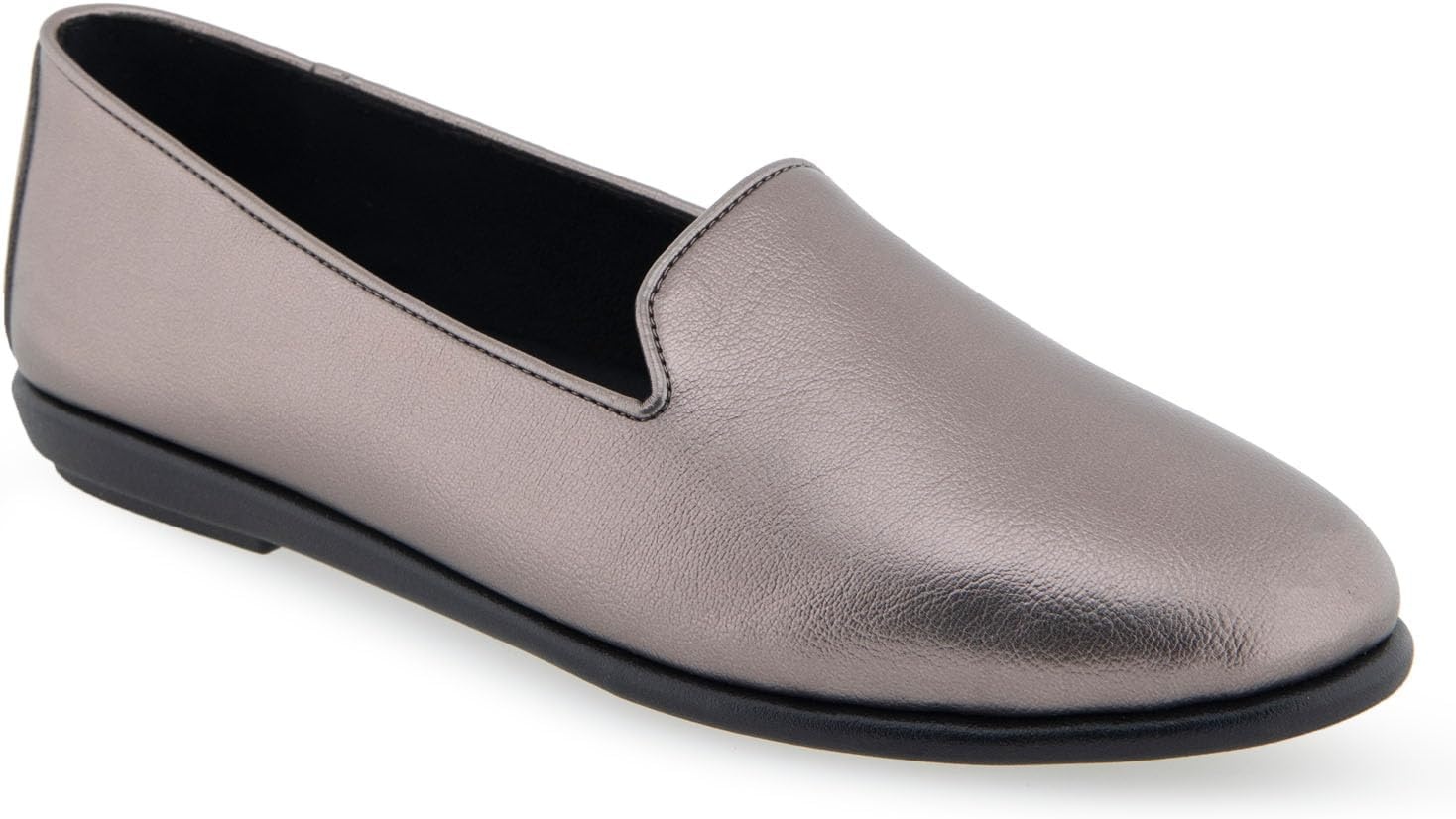 Aerosoles Women’s Betunia Slip-On Loafer with Memory Foam Footbed(Graphite Pu)