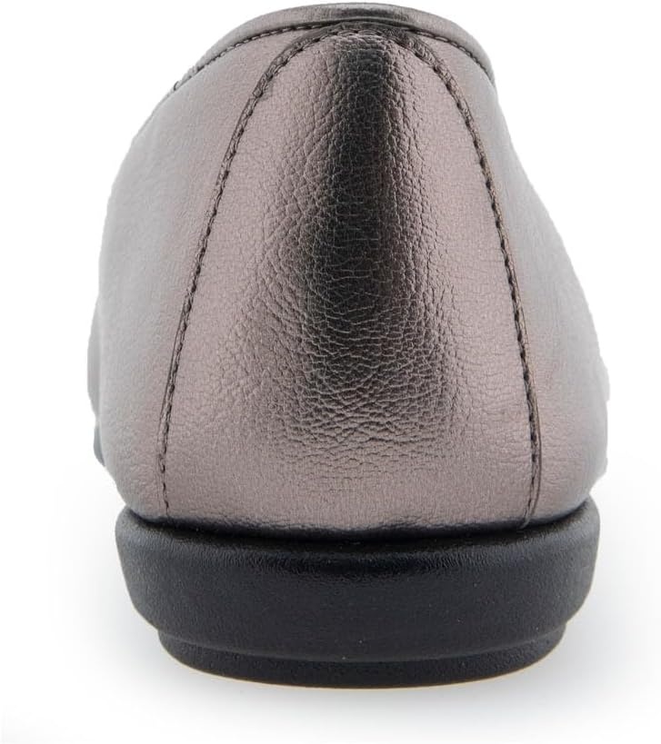Aerosoles Women’s Betunia Slip-On Loafer with Memory Foam Footbed(Graphite Pu)