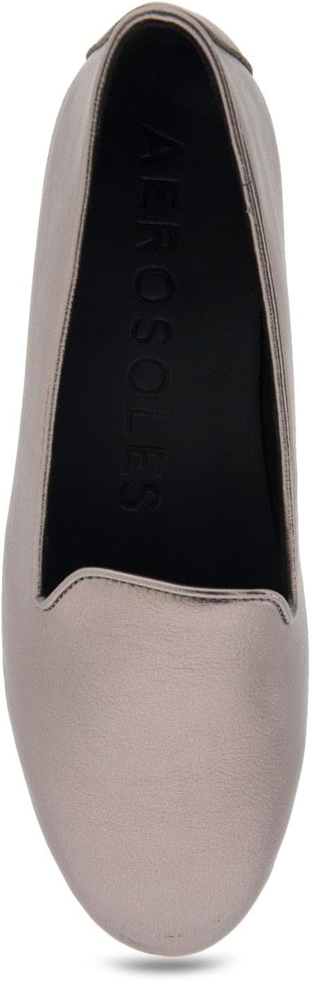 Aerosoles Women’s Betunia Slip-On Loafer with Memory Foam Footbed(Graphite Pu)