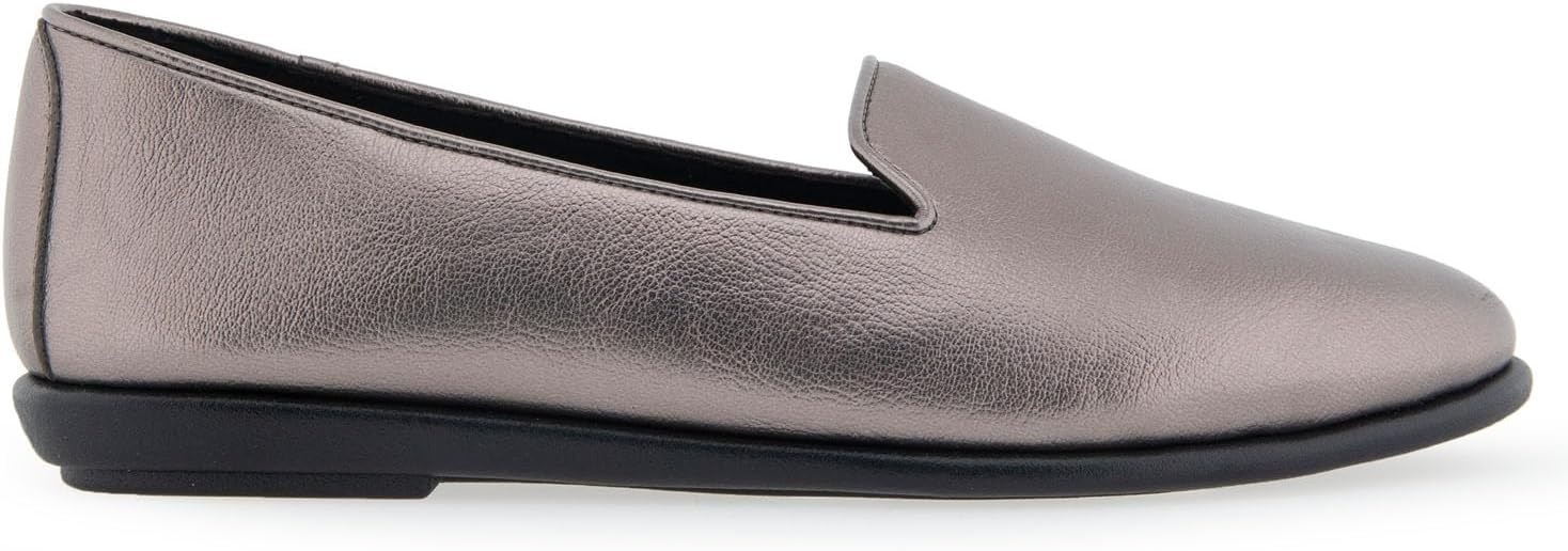 Aerosoles Women’s Betunia Slip-On Loafer with Memory Foam Footbed(Graphite Pu)
