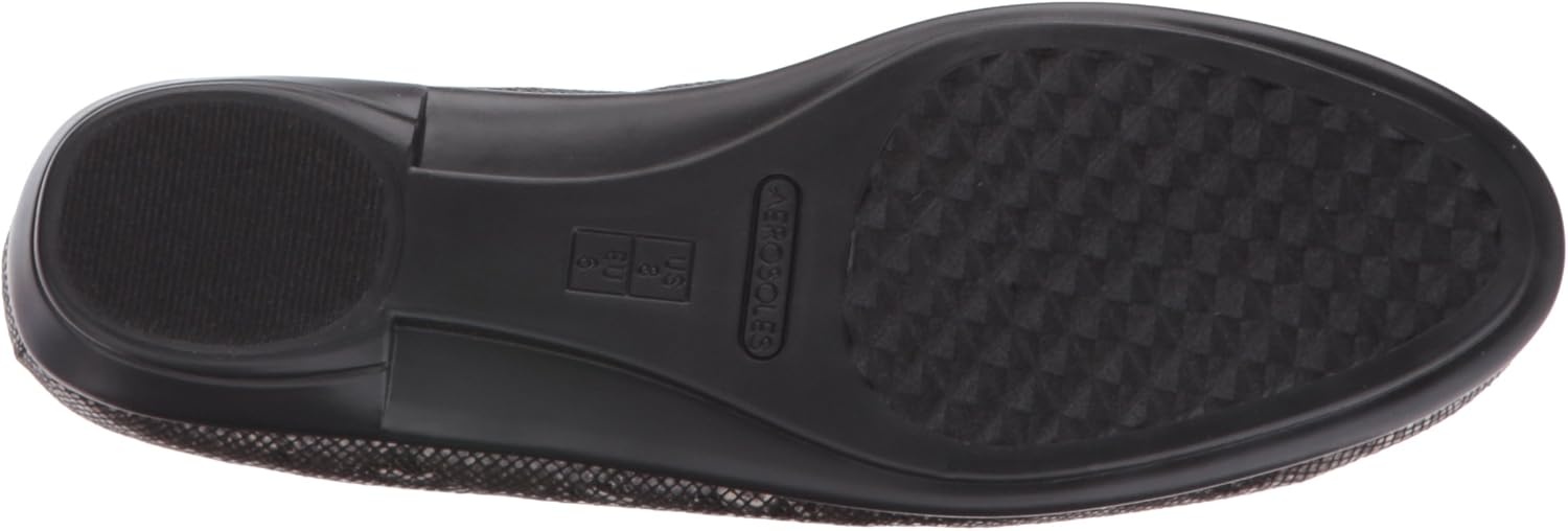 Aerosoles Women’s Betunia Slip-On Loafer with Memory Foam Footbed(Black Snake)
