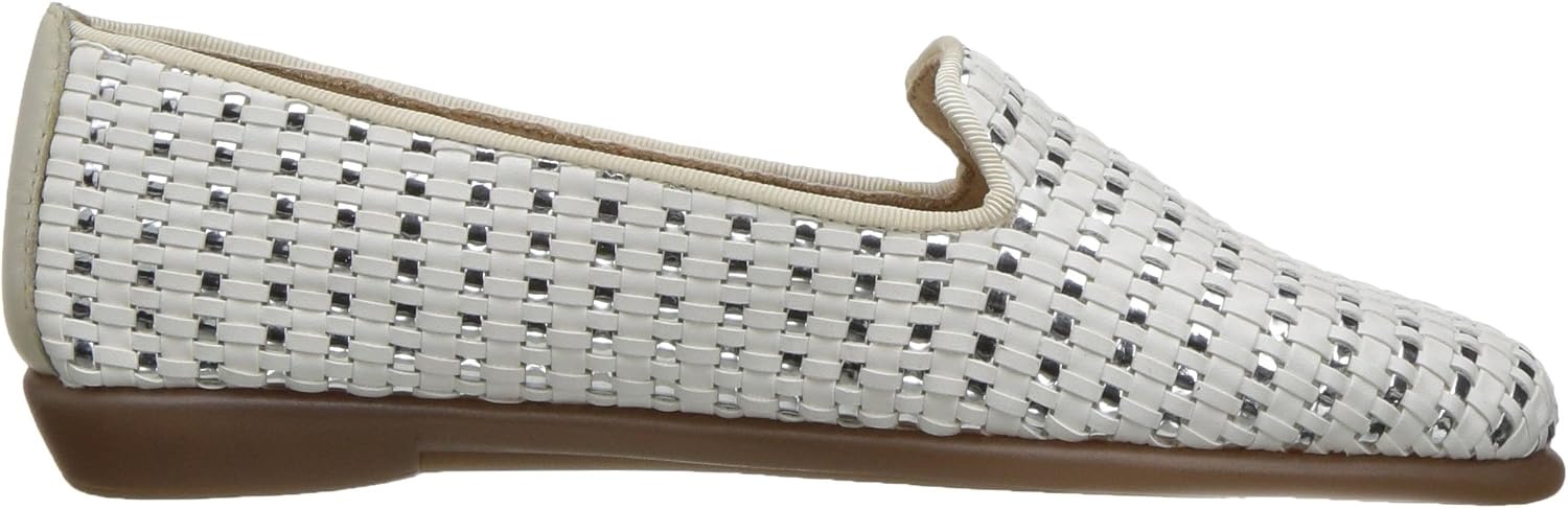 Aerosoles Women’s Betunia Slip-On Loafer with Memory Foam Footbed(White)