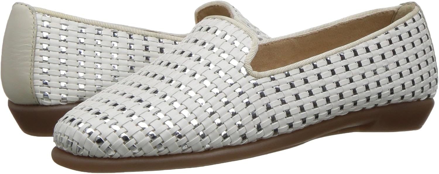Aerosoles Women’s Betunia Slip-On Loafer with Memory Foam Footbed(White)