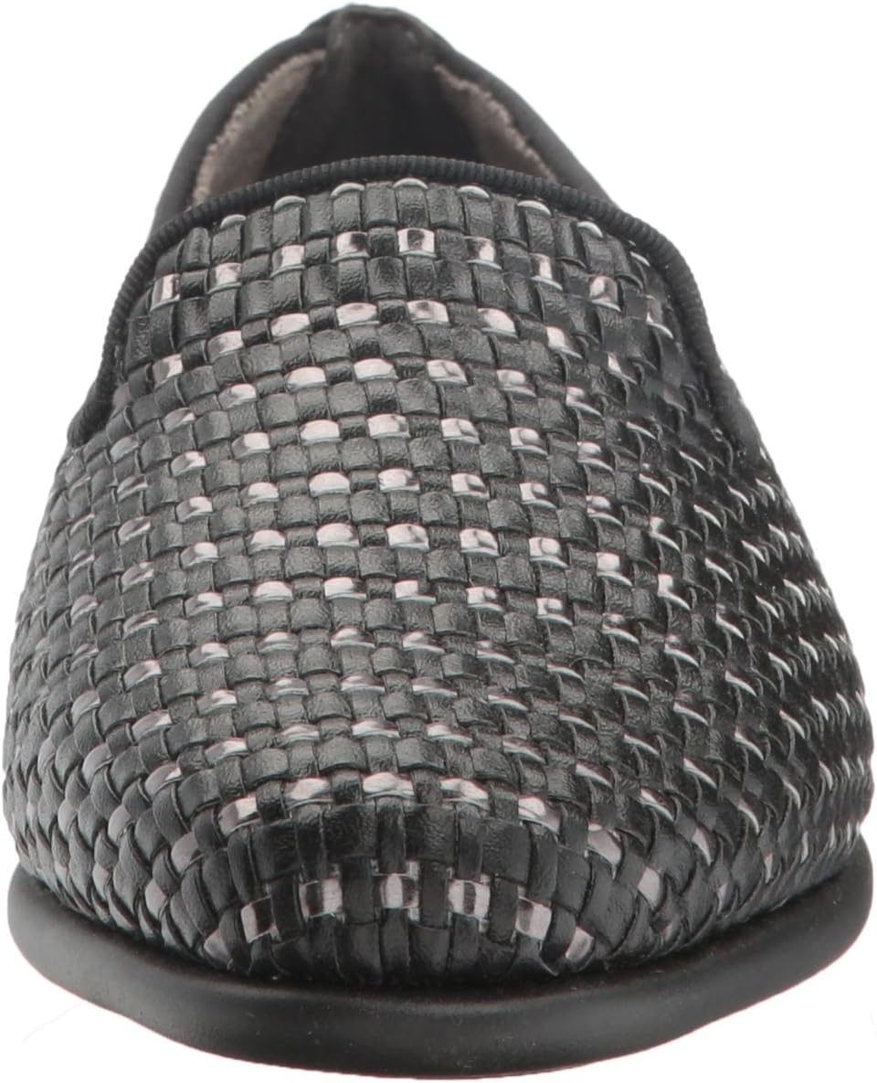 Aerosoles Women’s Betunia Slip-On Loafer with Memory Foam Footbed(Blk Met Combo)