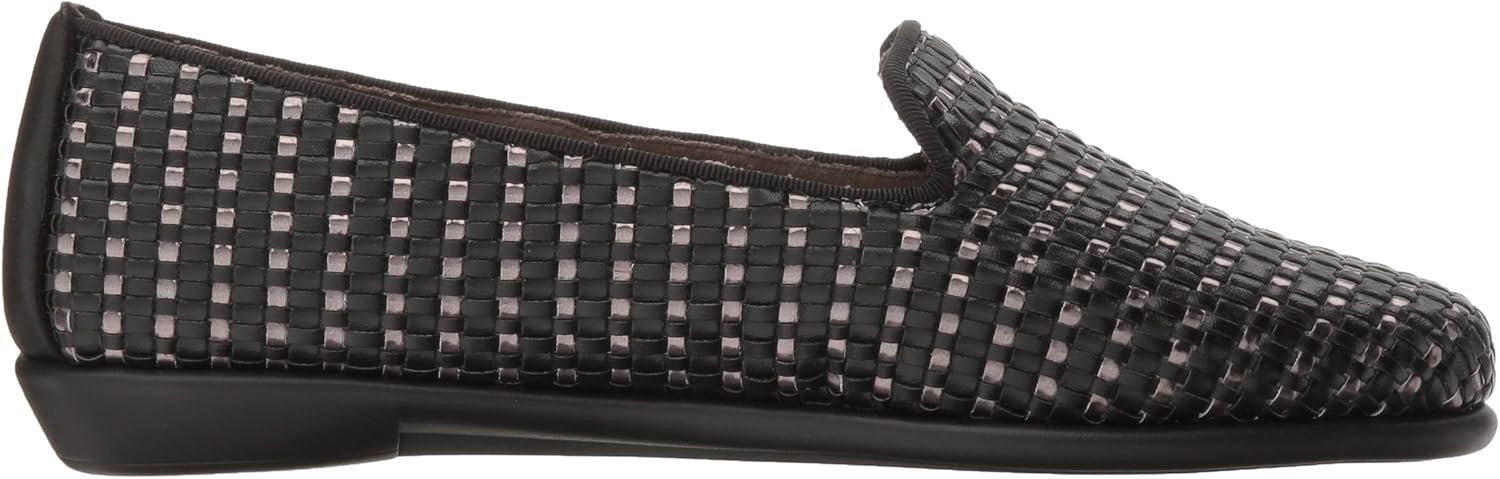 Aerosoles Women’s Betunia Slip-On Loafer with Memory Foam Footbed(Blk Met Combo)