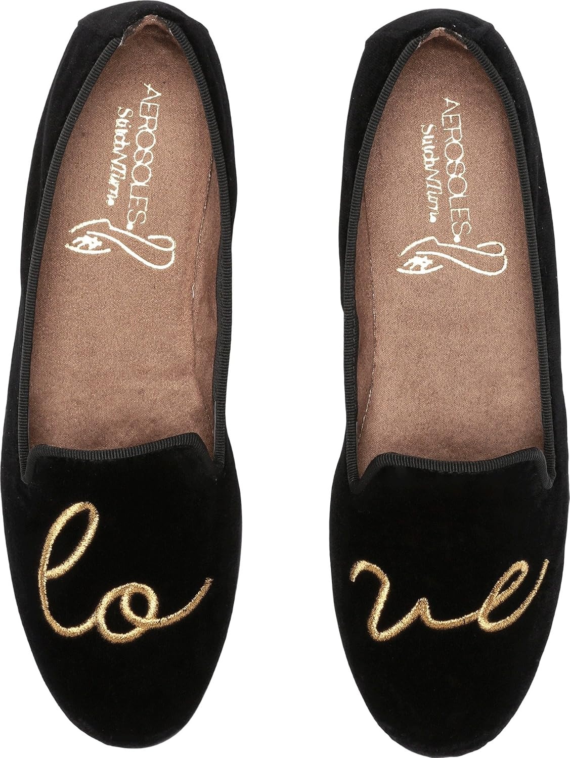 Aerosoles Women’s Betunia Slip-On Loafer with Memory Foam Footbed(Black Velvet Love)