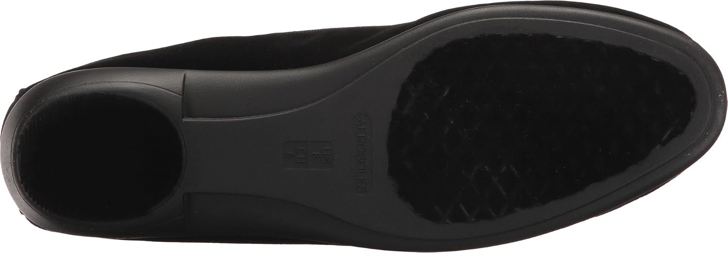 Aerosoles Women’s Betunia Slip-On Loafer with Memory Foam Footbed(Black Velvet Love)